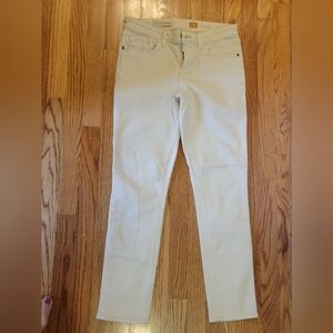 Pilcro and the Letterpress Women's Ivory Jeans, Size 29,  Fit /STET Design